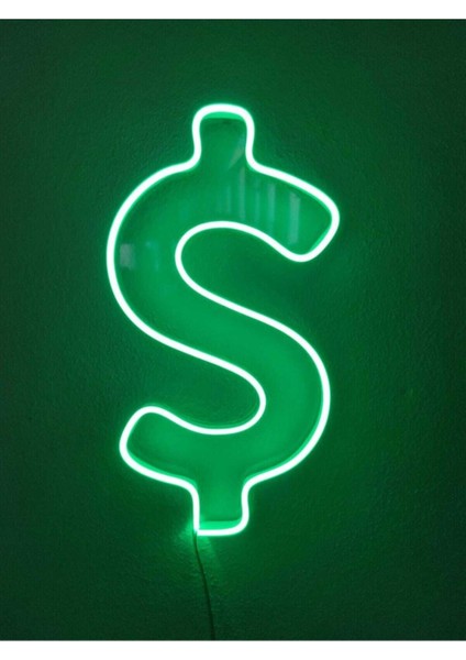 Dolar Neon Şekiller Işaret Neon LED Dekoratif Duvar Aydınlatması Neon Duvar Yazısı
