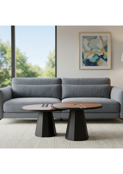 Lina Ikili Orta Sehpa Seti Ceviz indirimleri