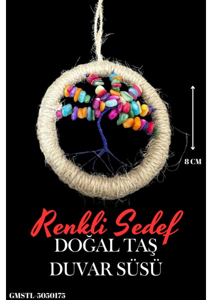 Sertifikalı Renkli Sedef Doğal Taş El Yapımı Duvar Süsü & Araba Süsü & Kapı Süsü