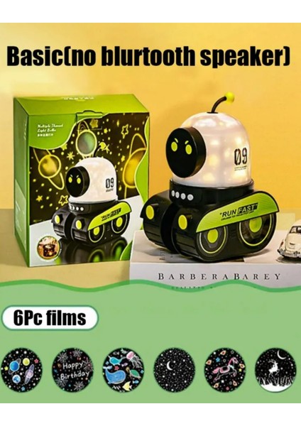 LED Gece Lambası Yıldızlı Gökyüzü Projektör Galaxy Robot Projeksiyon Lambası Müzik Çalar fiyatları