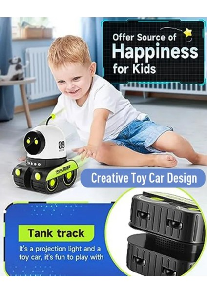 LED Gece Lambası Yıldızlı Gökyüzü Projektör Galaxy Robot Projeksiyon Lambası Müzik Çalar fırsatları