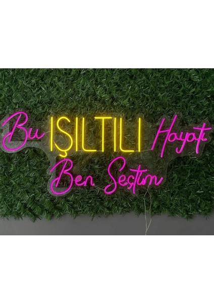Bu Işıltılı Hayatı Ben Seçtim Yazılı Neon LED Aydınlatma Tabela Güzellik Merkezi Dekorasyon fiyatları