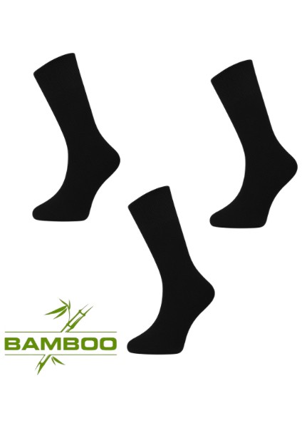 %100 Bambu Siyah Erkek Çorap – Nefes Alan, Terletmeyen, Doğal Konfor