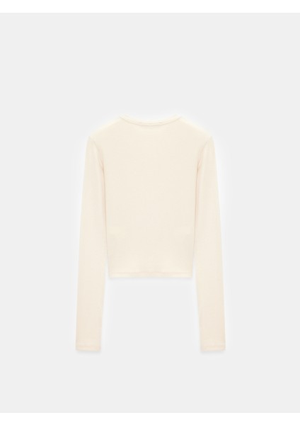 32319 Modal Karışımlı Uzun Kollu Top-Taş fiyatları