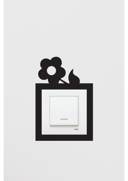 Çiçekli Dekoratif Priz Çerçevesi - Ahşap Mdf