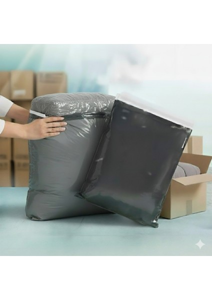 Cepsiz Gri Kargo Poşeti 50X60+10 cm 25 Adet Büyük Boy Kargo Paketleme Torbası modelleri