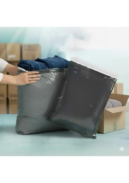 Cepsiz Gri Kargo Poşeti 50X60+10 cm 25 Adet Büyük Boy Kargo Paketleme Torbası indirimleri