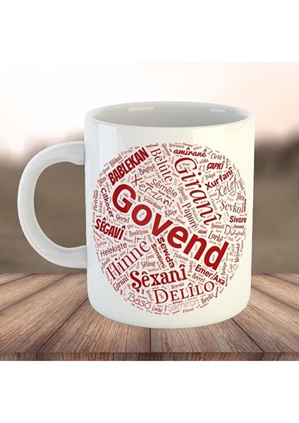 Govend Porselen Kupa Bardak - Kürt Halay Isimleri Kupası 2