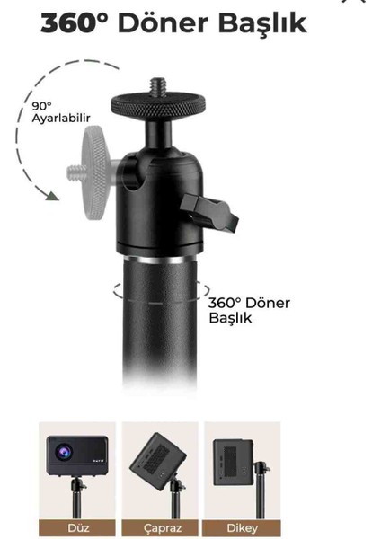 Ayaklı Projeksiyon Tripod 200CM Ayarlanabilir Yükseklik