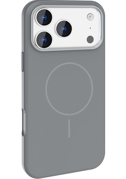 iPhone 17 Pro Max Kılıf M-Safe Şarj Özellikli Metal Kamera Çerçeveli Tdom Edi Silikon Kapak - Turunc