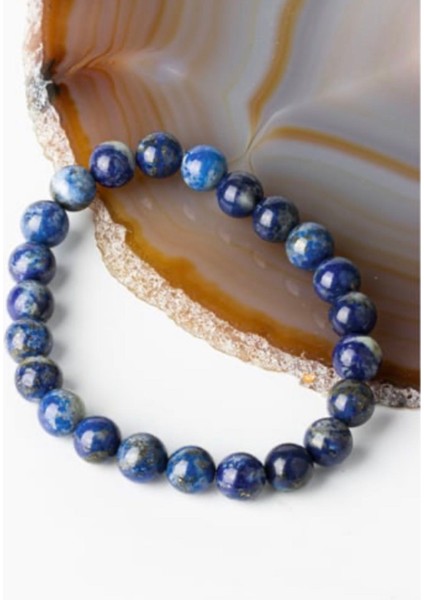 Lapis Lazuli 8 mm Doğal Taş Bileklik Küre Kesim A Kalite