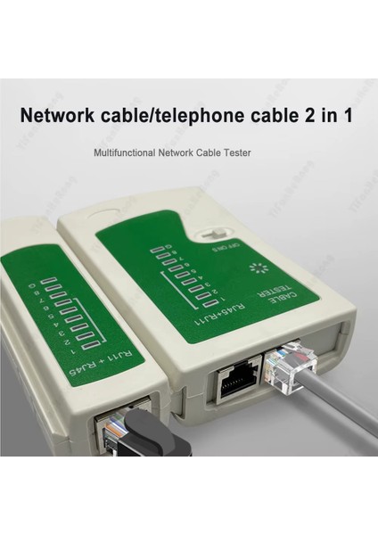 Ağ Kablosu Test Cihazı RJ45 Ethernet Kablo Test Cihazı Lan Test Aracı Cat5 Cat6 Cat7 8p 6p Lan Kablosu ve RJ11 Telefon Kablosu Için