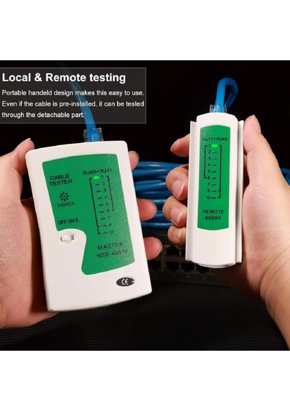 Ağ Kablosu Test Cihazı RJ45 Ethernet Kablo Test Cihazı Lan Test Aracı Cat5 Cat6 Cat7 8p 6p Lan Kablosu ve RJ11 Telefon Kablosu Için indirimleri