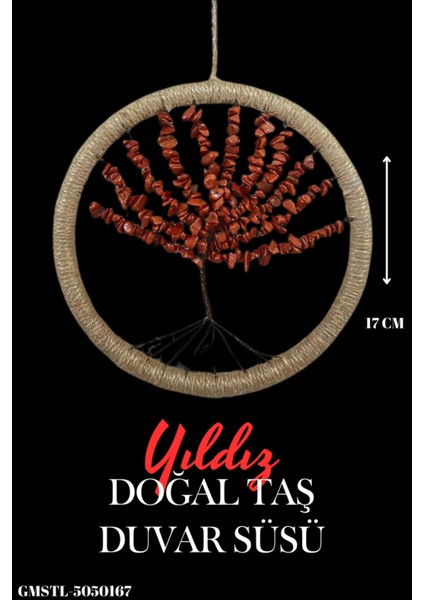 Sertifikalı Doğal Taş El Yapımı Yıldız Taşı Duvar Süsü & Araba Süsü & Kapı Süsü