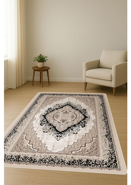 Klasik Desen Dijital Baskı Kaymaz Taban Halı H1101 fiyatları