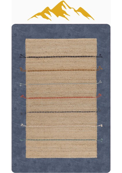 Etnik Desenli Dijital Baskı Kaymaz Taban Halı H1028 modelleri