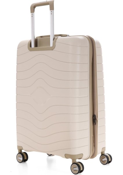 Ultra Hafif Polipropilen Körüklü Ekstra Hacim Büyük +Makyaj 2 Li Valiz Seti