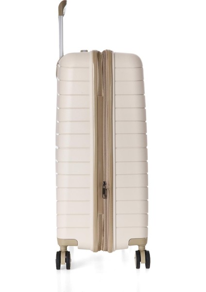 Ultra Hafif Polipropilen Körüklü Ekstra Hacim Büyük +Makyaj 2 Li Valiz Seti