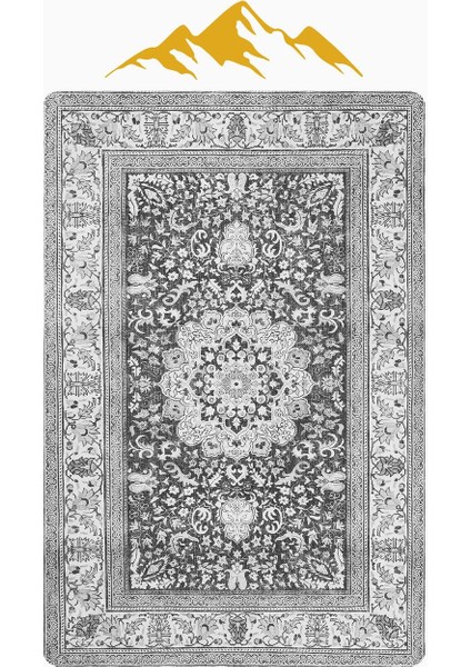 Parlak Kadife Kumaş Dijital Baskı Klasik Desenli Dot Kaymaz Tabanlı Halı H0828 modelleri