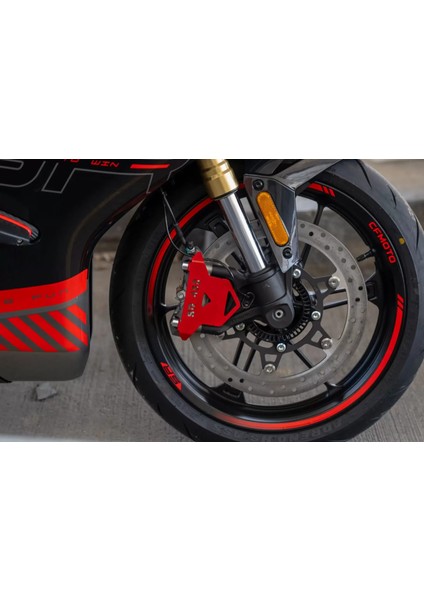 Kırmızı Kaliper Koruma Demiri 450SR Cfmoto 2023-2024 Uyumlu modelleri