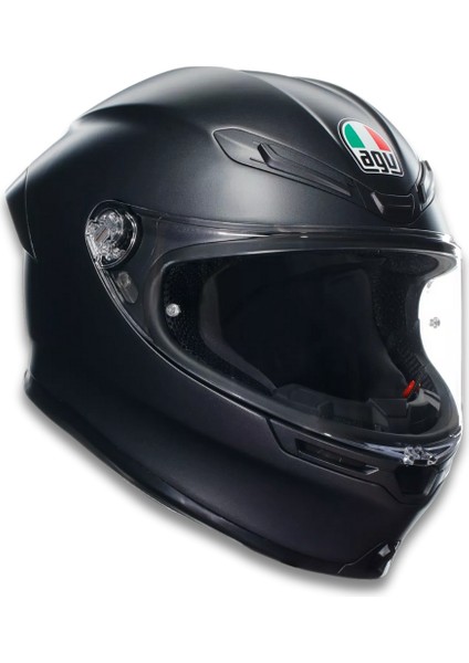 K6 S Mono Matt Black Kapalı Motosiklet Kaskı Xl