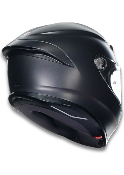 K6 S Mono Matt Black Kapalı Motosiklet Kaskı Xl