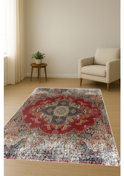 Klasik Desen Dijital Baskı Kaymaz Taban Halı H1042 fiyatları