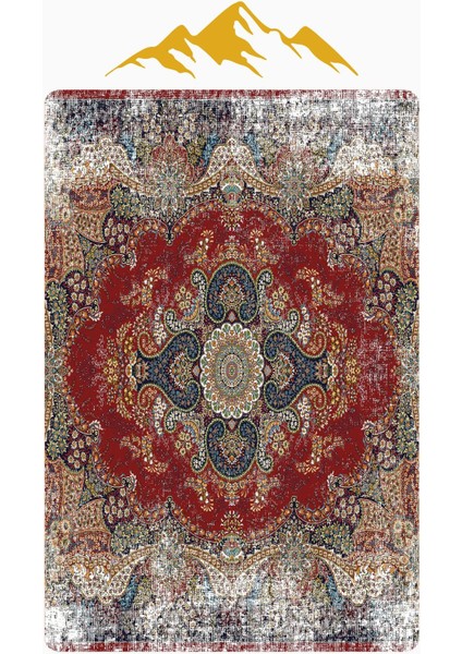 Klasik Desen Dijital Baskı Kaymaz Taban Halı H1042 modelleri