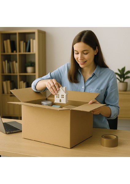 40X30X20CM 10ADET Çift Oluk 6mm Kalın Boş Karton Koli (Ev Taşıma-Çeyiz-Depolama-Nakliye) modelleri