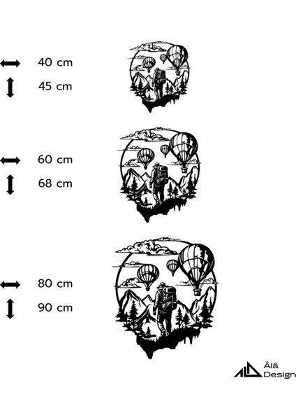 Balon ve Doğa Temalı Ahşap Duvar Tablosu indirimleri