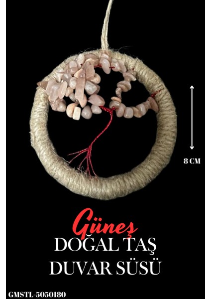 Sertifikalı Güneş Doğal Taş El Yapımı Duvar Süsü & Araba Süsü & Kapı Süsü