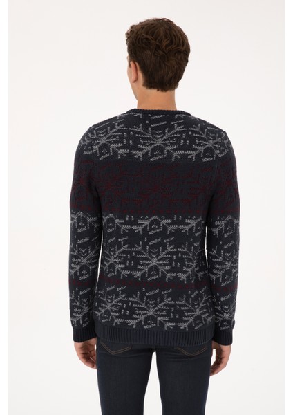 Erkek Açık Lacivert Kazak /triko 50308237-VR059 indirimleri