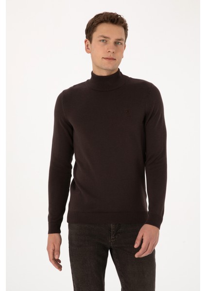 Erkek Koyu Kahverengi Kazak /triko 50307783-VR084