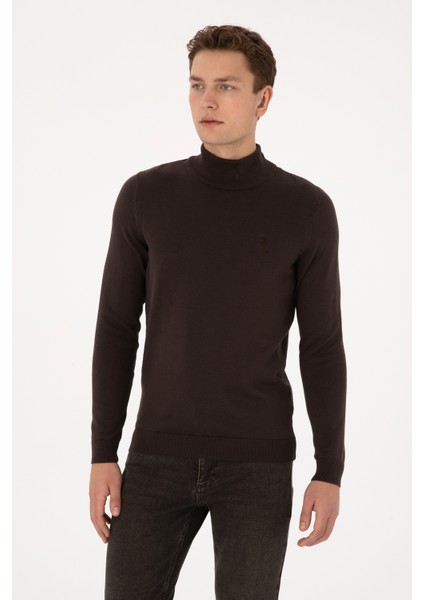 Erkek Koyu Kahverengi Kazak /triko 50307783-VR084 modelleri