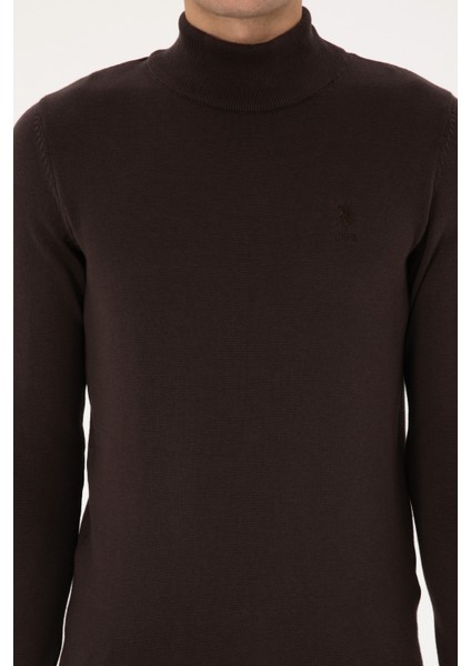 Erkek Koyu Kahverengi Kazak /triko 50307783-VR084