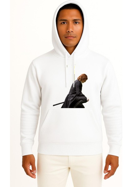 Kapüşonlu Jamie Fraser Outlander Göğüs Baskılı Unisex Sweatshirt