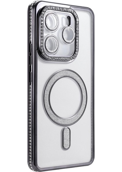 Xiaomi Redmi Note 14 4g Joke Simli Magneticsafe Kılıf - Siyah modelleri