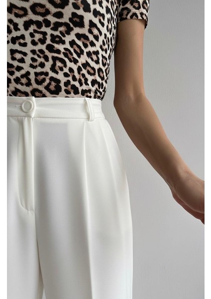 Kadın Palazzo Kalıp Pileli Yüksek Bel Ithal Kumaş Doubleface Yüksek Kaliteli Ürün Çekme Solma Yapmaz modelleri