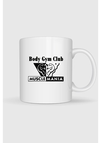 Body Gym Club Logo Fitness Baskılı Kupa Bardak