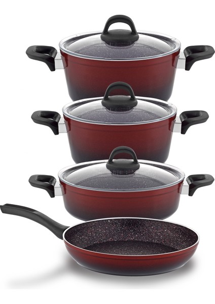 Gloria 7 Pcs Silikon Tencere Seti 2.7mm (18/22TEN/26KAR/26TV)