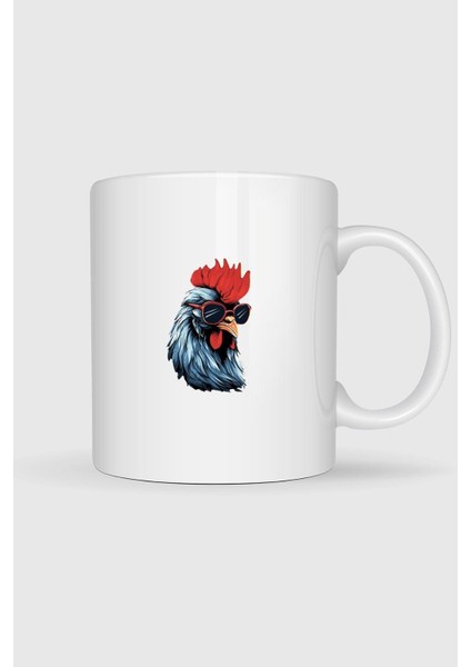 Gözlüklü Havalı Roaster Baskılı Kupa Bardak