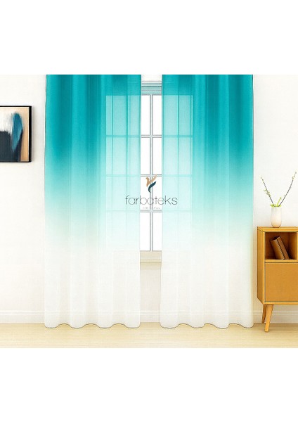 Yeşil Petrol Renkli Tül Üstdegrade Ütü Istemeyen Kırışmaz 2 Kat Pileli Tül fiyatları