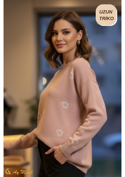 Kadın Triko Kazak Yumuşak Dokulu Bisiklet Yaka Kazak fiyatları