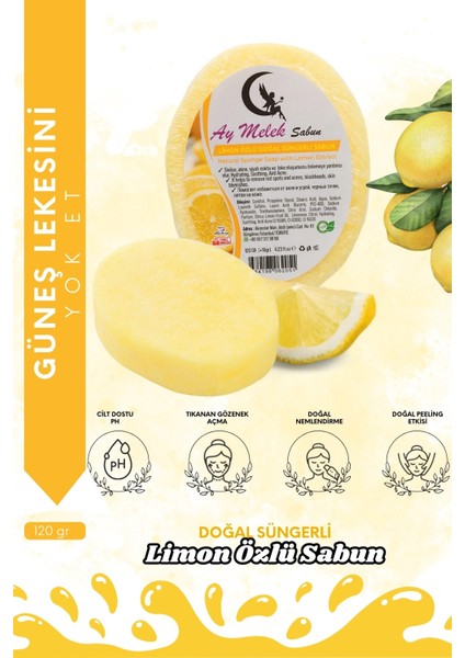 Limon Özlü Süngerli Doğal Güzellik Sabunu Yeni Kırışıklık Önleyici Etkili
