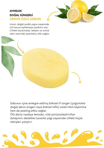 Limon Özlü Süngerli Doğal Güzellik Sabunu Yeni Kırışıklık Önleyici Etkili fiyatları