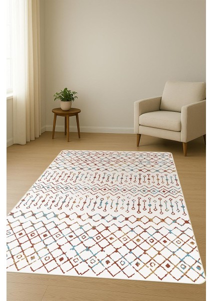 Etnik Desenli Dijital Baskı Kaymaz Taban Halı H1041 fiyatları