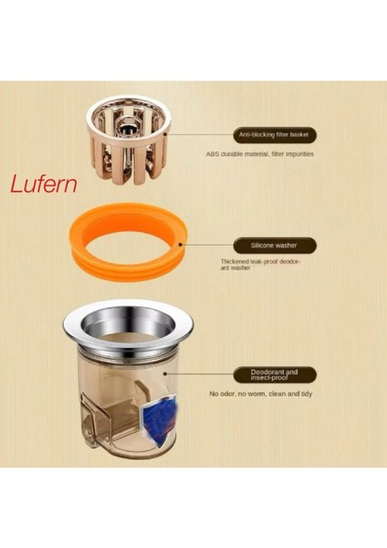 Paslanmaz Çelik Gider Koku ve Geri Akış Önleyici Aparat Hijyenik Kıl Saç Tüy Çıkma Mutfak Banyo modelleri