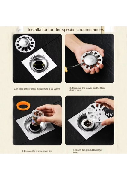 Paslanmaz Çelik Gider Koku ve Geri Akış Önleyici Aparat Hijyenik Kıl Saç Tüy Çıkma Mutfak Banyo fırsatları