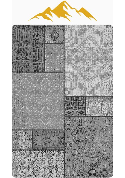 Etnik Desenli Dijital Baskı Kaymaz Taban Halı H1123 modelleri