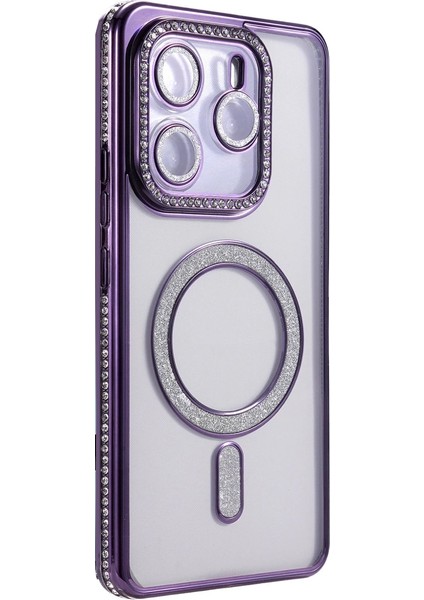 Xiaomi Redmi Note 14 4g Joke Simli Magneticsafe Kılıf - Derin Mor modelleri